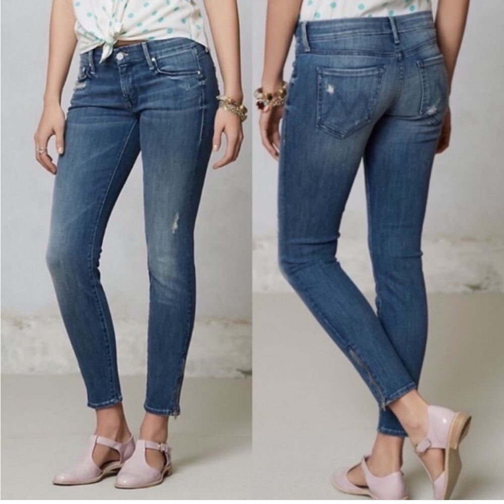MOTHER Blue Skinny Jeans